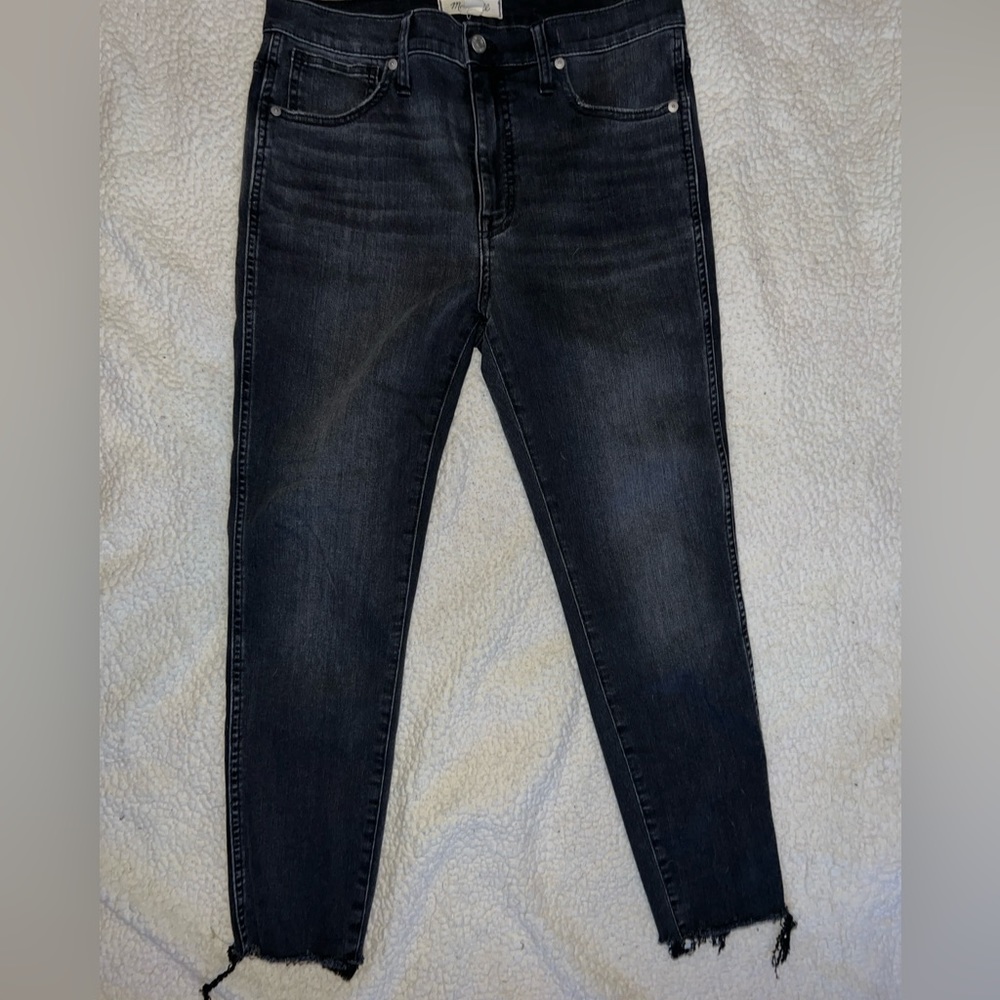 Madewell Jeans Womens 10" High Rise Skinny Crop - Size 10/30 - Black Wash